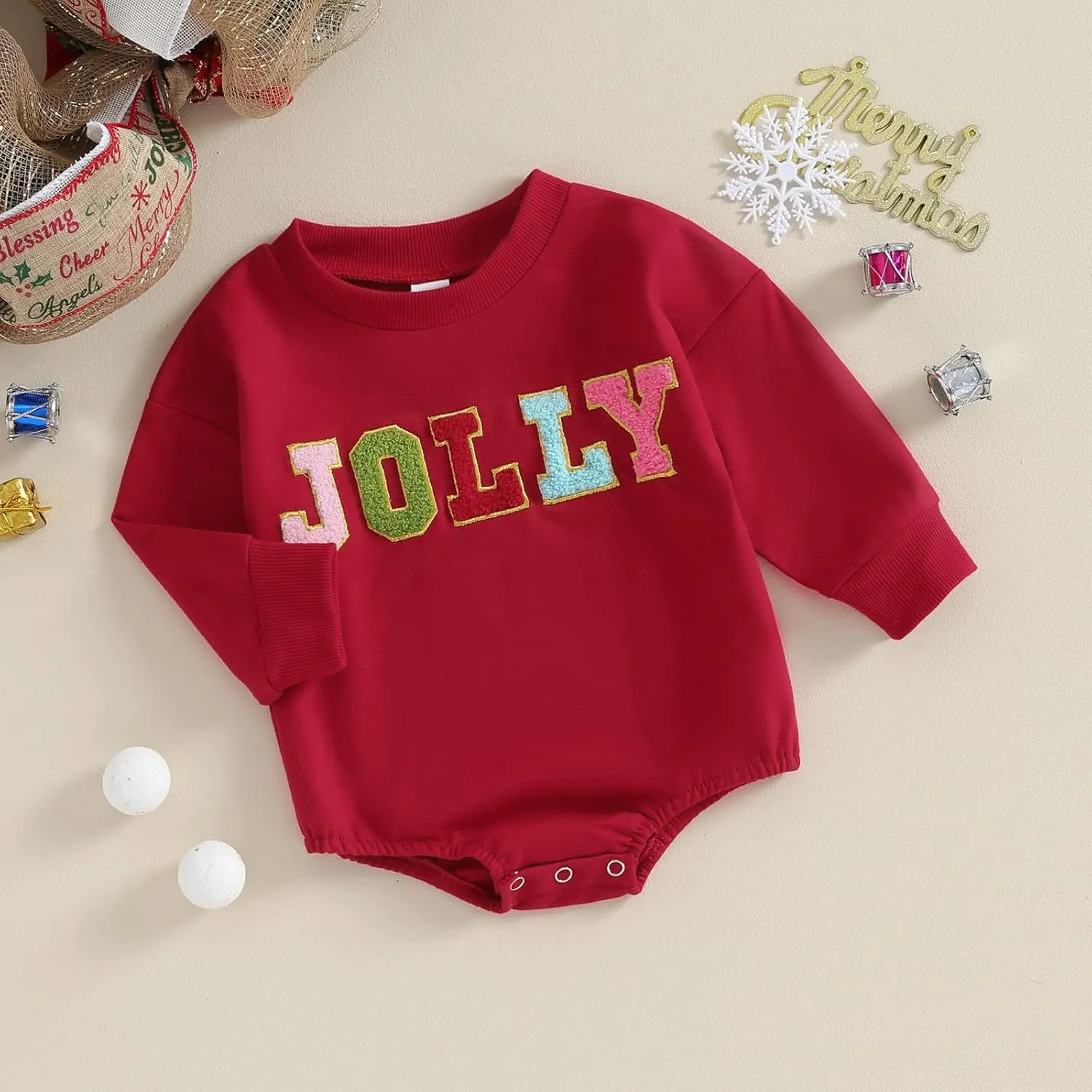 Baby Girl Boy Christmas Outfit My First Christmas Sweater Sweatshirt Shirt Bubble Romper Onesie Santa Clothes
