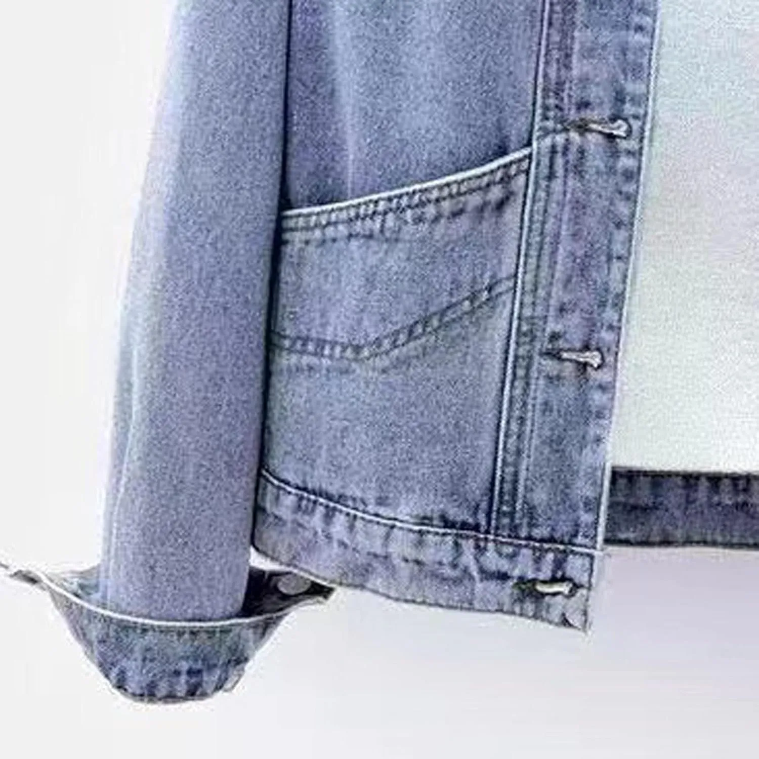 Binmer Women Denim Jacket with Faux Fur Collar Thicken Warm Wool Outwear Winter Parka Sherpa Fleece Lined Denim Jean Coat