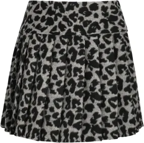 chouyatou Women's Casual Plaid High Waist A-Line Wool Pleated Short Skirt