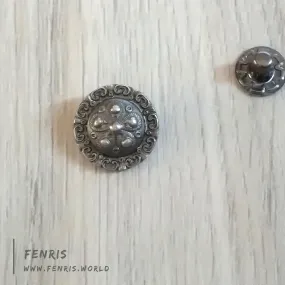 Concho Snaps Silver Asian Floral