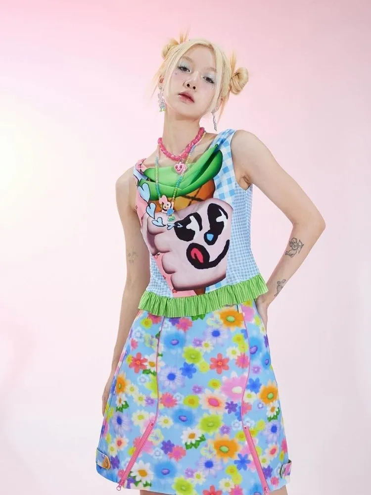 Flower A-line skirt【s0000002950】