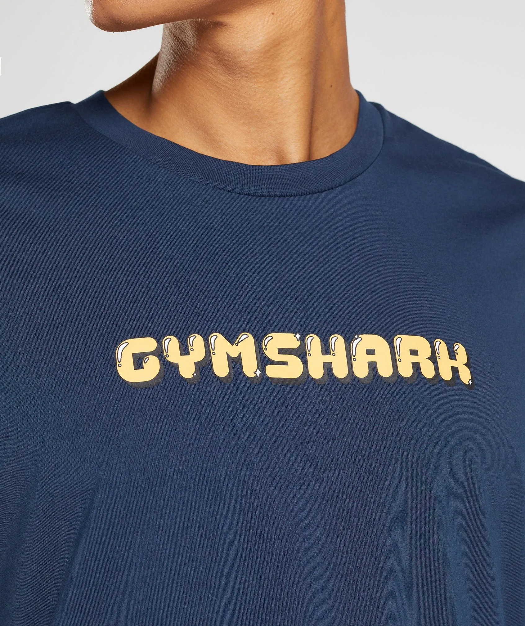 Gymshark Bubble Print Oversized T-Shirt - Navy