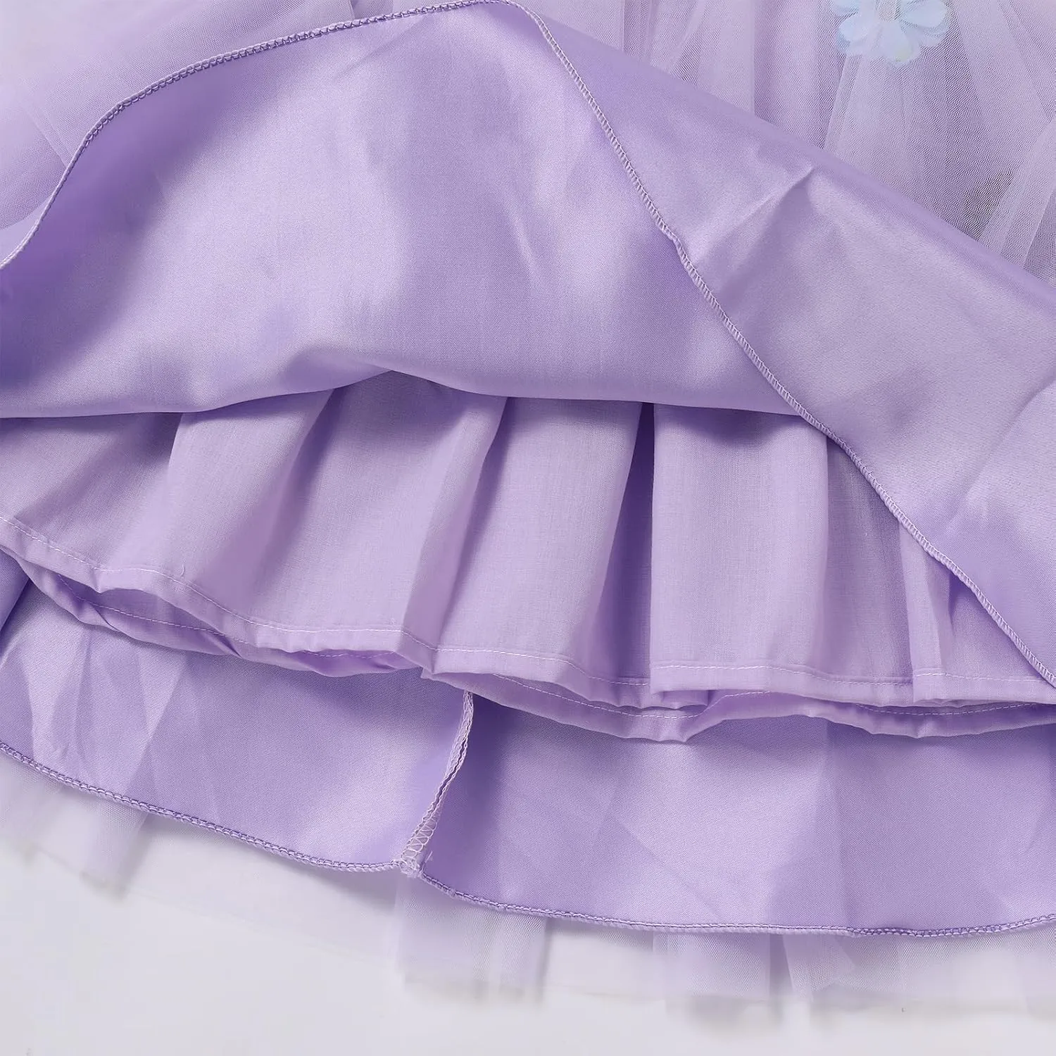 IBTOM CASTLE Toddler Flower Girl Dress Sleevelss 3D Flowers Tiered Tulle Tutu Dress Kids Princess Formal Birthday Party Dress