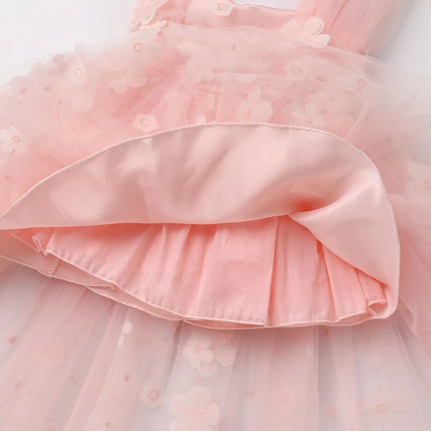 IMEKIS Toddler Girls Flower Dress High Low Tulle Formal Wedding Party Easter Dresses Birthday Cake Smash Photo Shoot