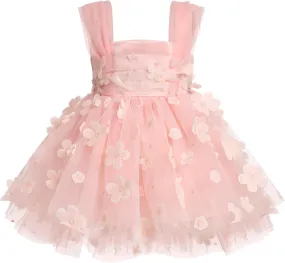IMEKIS Toddler Girls Flower Dress High Low Tulle Formal Wedding Party Easter Dresses Birthday Cake Smash Photo Shoot
