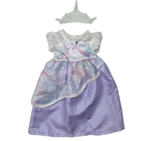 Lil Doll Dress Unicorn Princess w/Soft Crown Fits 16-20"