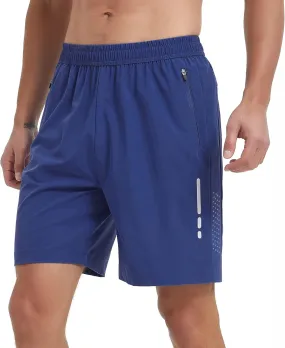 Men's Athletic Running Shorts Quick Dry Workout Gym Shorts 7" Lightweight Sports Active Training Tennis Hiking Shorts