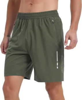 Men's Athletic Running Shorts Quick Dry Workout Gym Shorts 7" Lightweight Sports Active Training Tennis Hiking Shorts