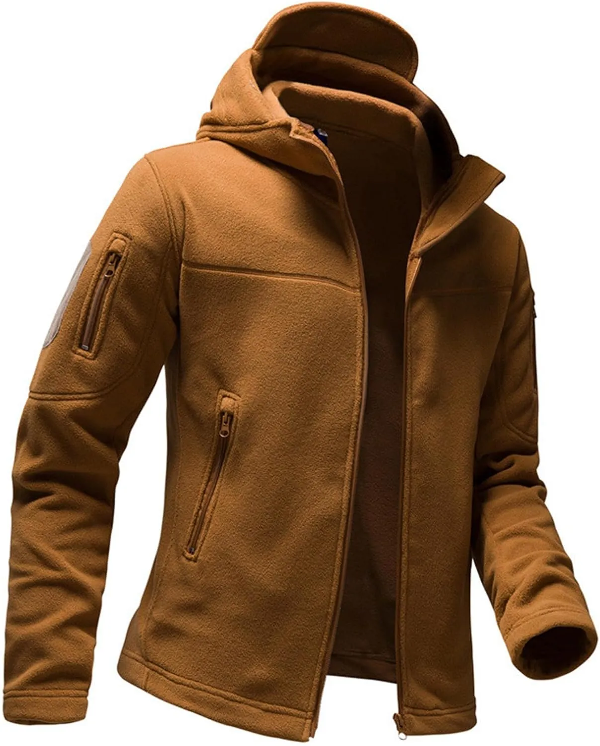 Men's Corduroy Jacket Sherpa Lined Fleece Trucker Jackets Turn-down Collar Jacket Warm Winter Coat Hooded Soild Coats