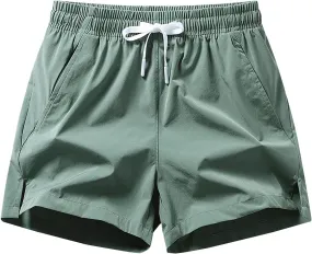Men's Gym Shorts 5" Quick Dry Workout Running Sports Shorts with Pockets Elastic Waist Drawstring Athletic Shorts