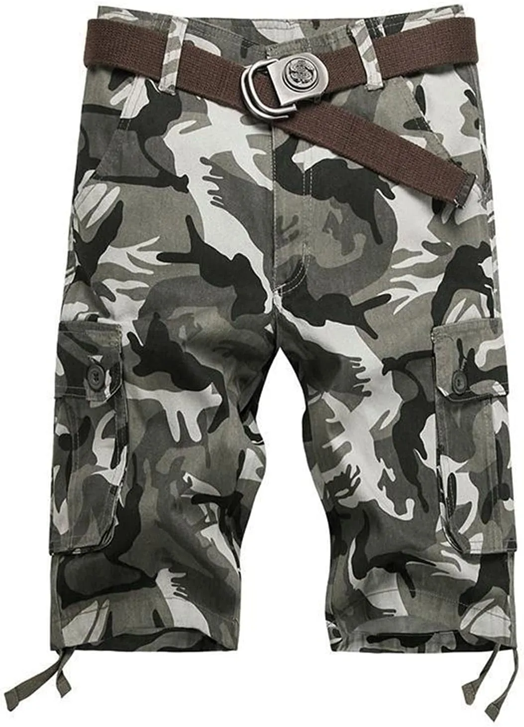 Mens Shorts Casual Big and Tall Casual Twill Cargo Shorts Cotton Drawstring Classic Stretch Hiking Tactical Shorts