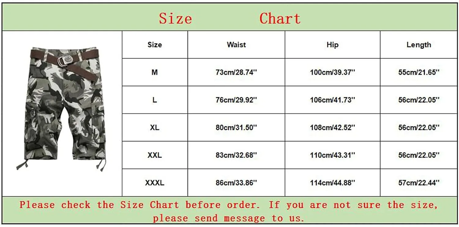 Mens Shorts Casual Big and Tall Casual Twill Cargo Shorts Cotton Drawstring Classic Stretch Hiking Tactical Shorts