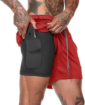 Mens Workout Athletic Shorts 7 inch Inseam Quick Dry Hiking Shorts Men Lightweight Sports Gym Shorts Running