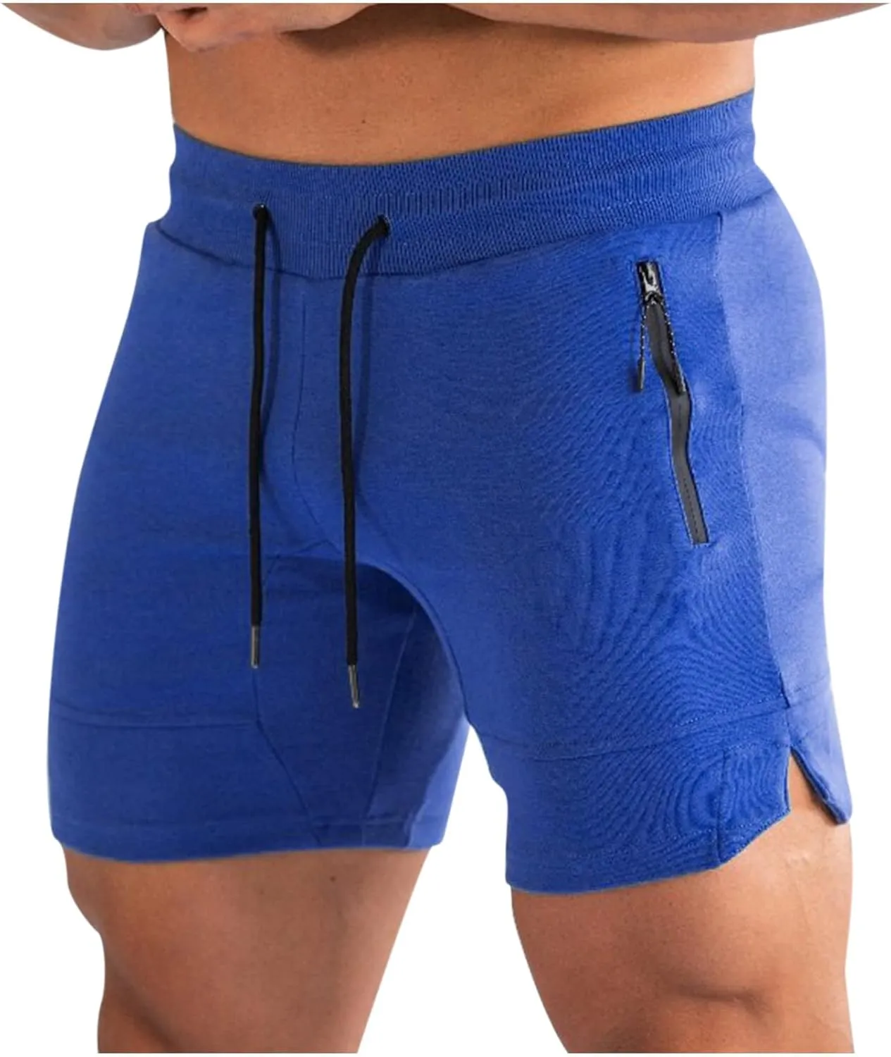 Muscularfit Casual Shorts for Men Stretch Waist Drawstring Tooling Shorts Regular Cargo Shorts with Pockets Athletic Shorts