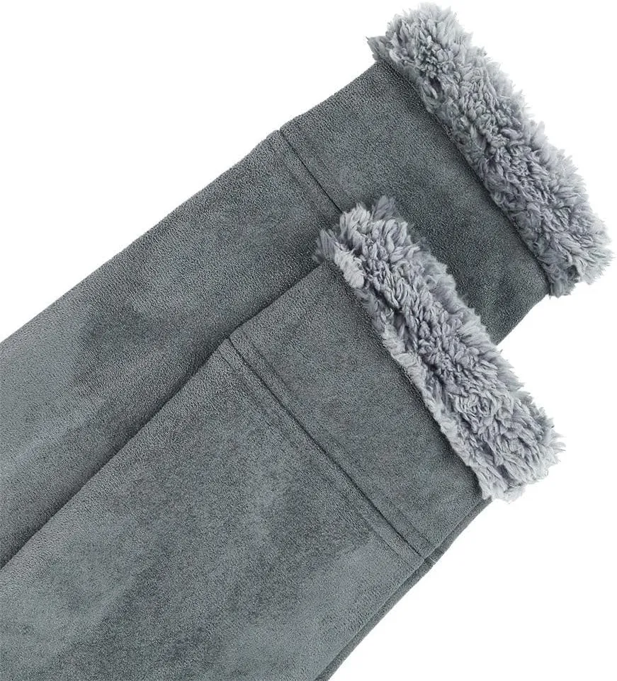 RTRDE Men's Coats Trench Coat Sherpa Fleece Lined Pea Coat Winter Warm Long Jacket Coats, M-3XL