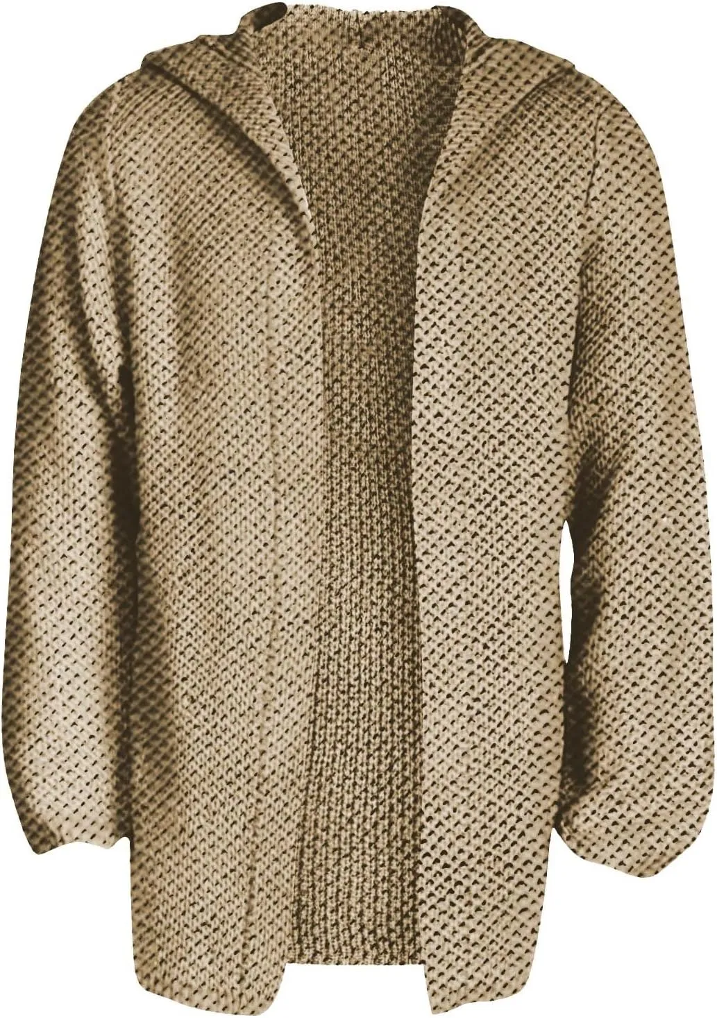 RTRDE Mens Long Jacket Cardigan Open Front Fall Casual Winter Warm Knit Sweater Coat Outwear, XL-5XL