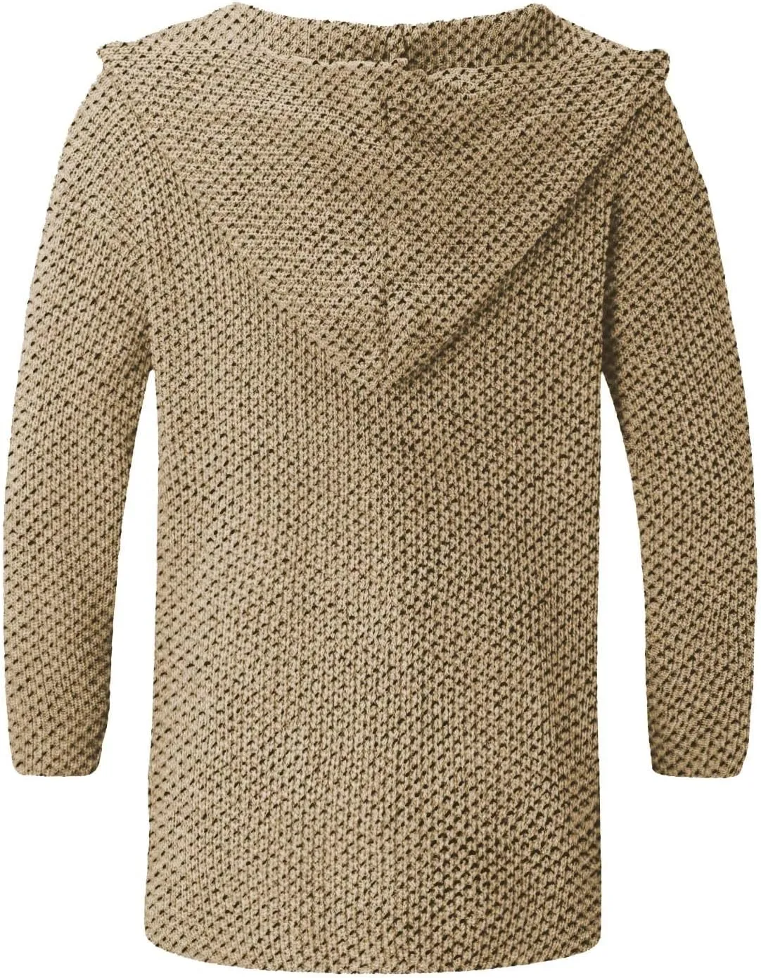 RTRDE Mens Long Jacket Cardigan Open Front Fall Casual Winter Warm Knit Sweater Coat Outwear, XL-5XL