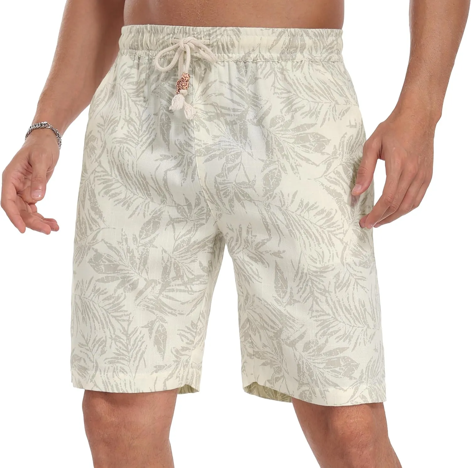 Sailwind Mens Linen Shorts Casual Drawstring Summer Beach Shorts