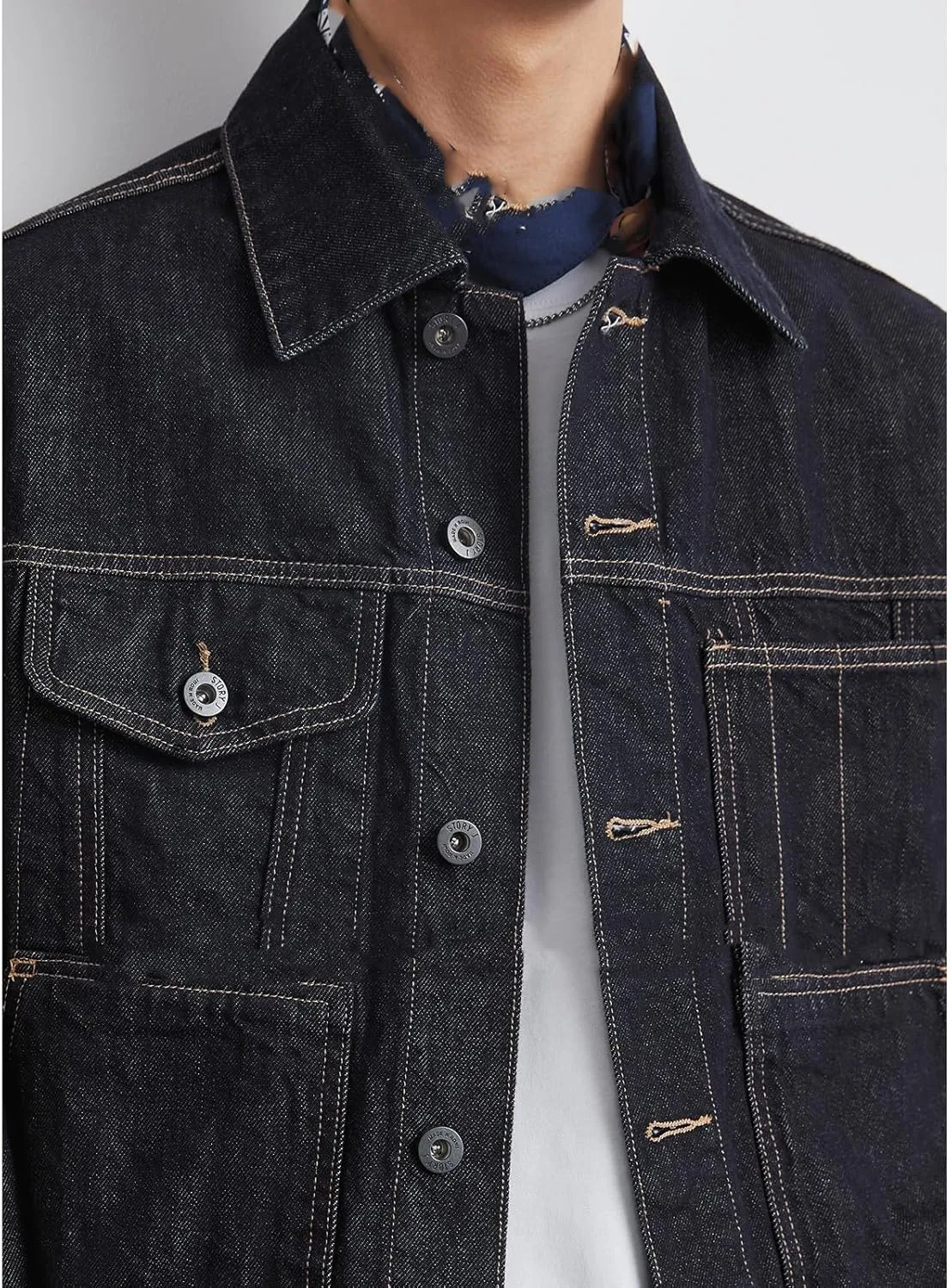 Slim Fit Denim Jacket Men's Korean Style Autumn Coat