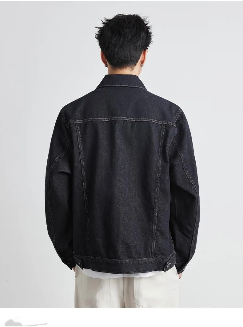 Slim Fit Denim Jacket Men's Korean Style Autumn Coat