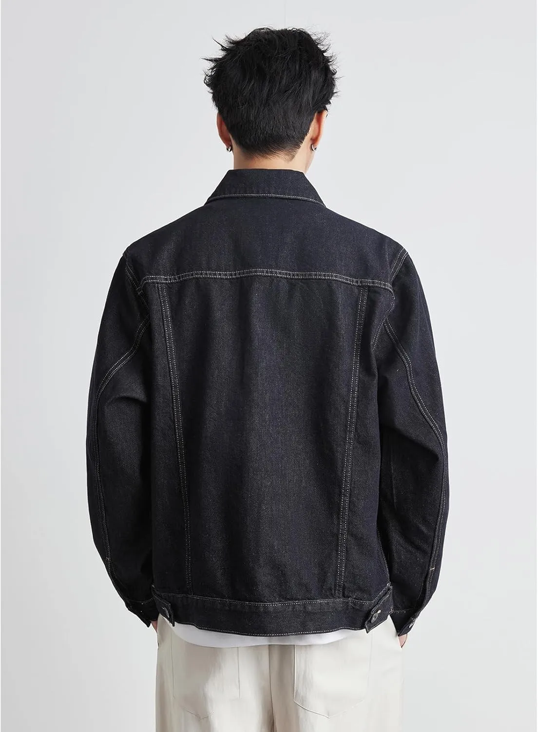 Slim Fit Denim Jacket Men's Korean Style Autumn Coat