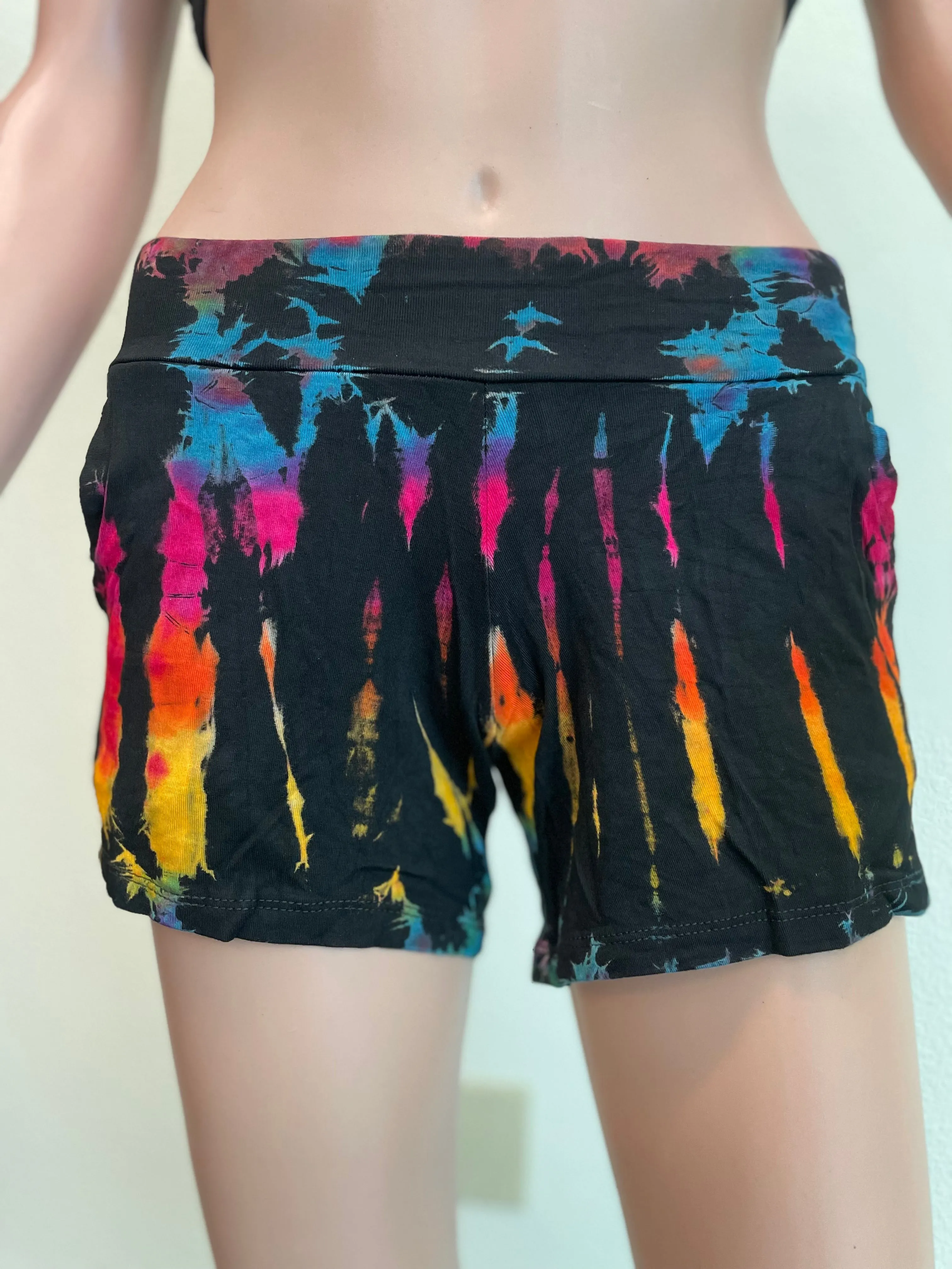 Tie dye summer travels comfy hippie bohemian spandex  shoft crop top