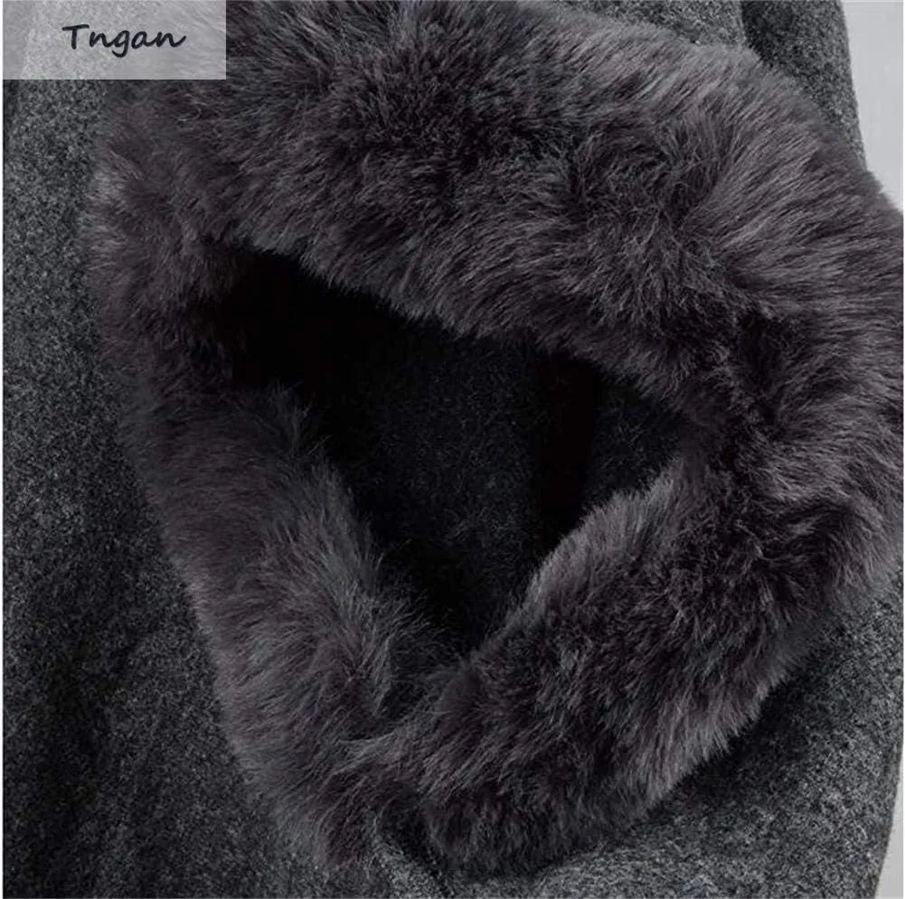 Women's Cardigan Shawl Cape Cloak Winter Warm Hoodie Cardigan Coat